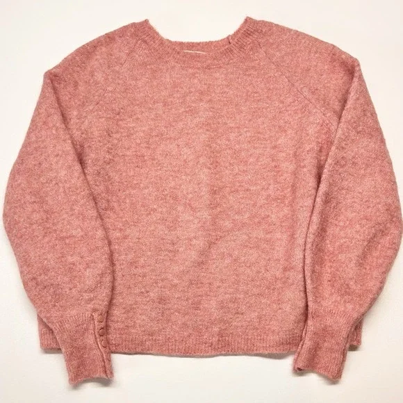 Sezane Louise Sweater Size Small Blush Pink Merino Wool Mohair Blend Luxury - Picture 2 of 10